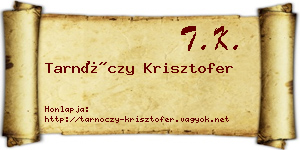Tarnóczy Krisztofer névjegykártya