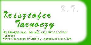 krisztofer tarnoczy business card